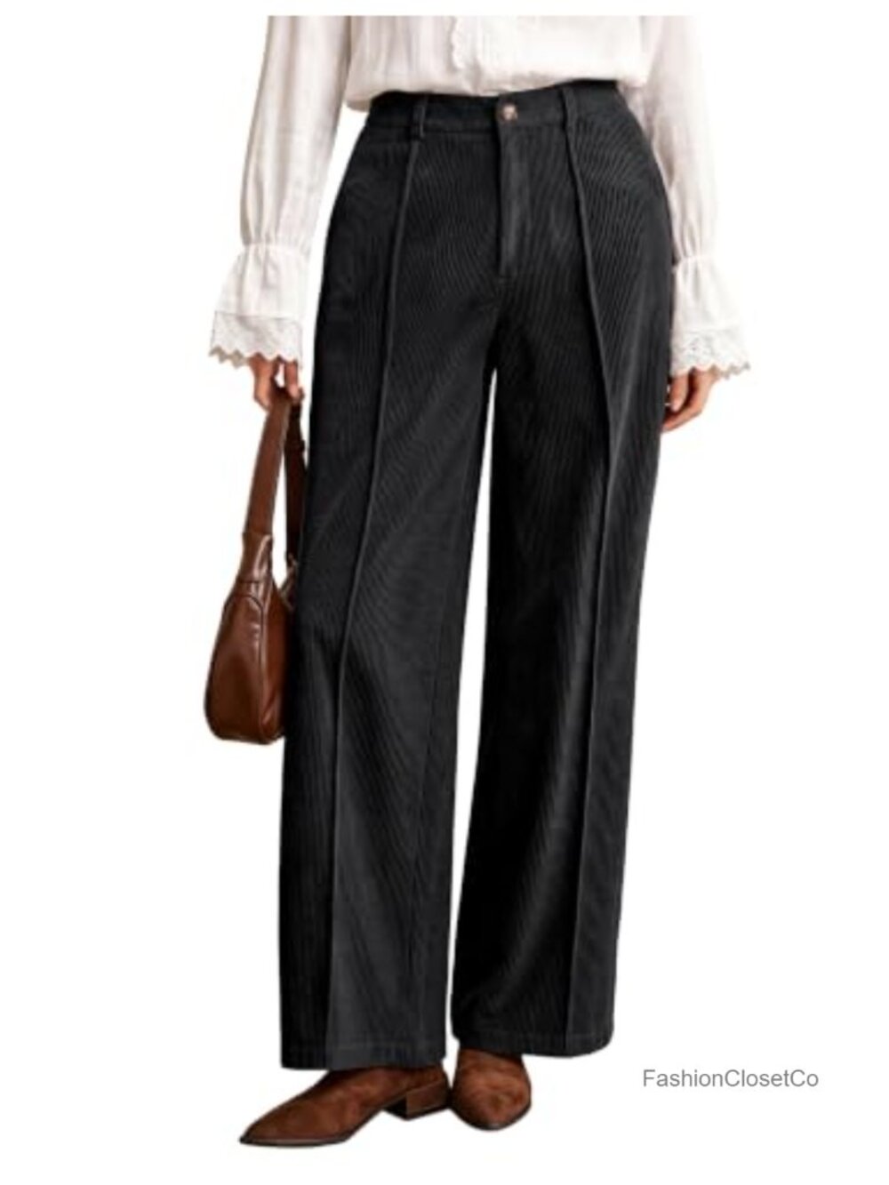 Blooming Jelly Corduroy Pants High Waisted Business Casual Trousers